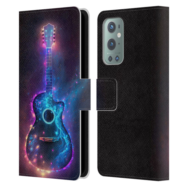 Wumples Cosmic Arts Guitar Leather Book Wallet Case Cover For OnePlus 9