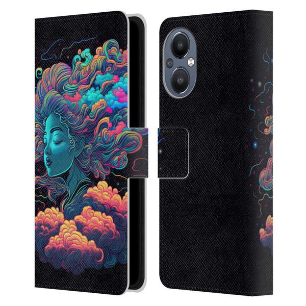 Wumples Cosmic Arts Cloud Goddess Aphrodite Leather Book Wallet Case Cover For OnePlus Nord N20 5G