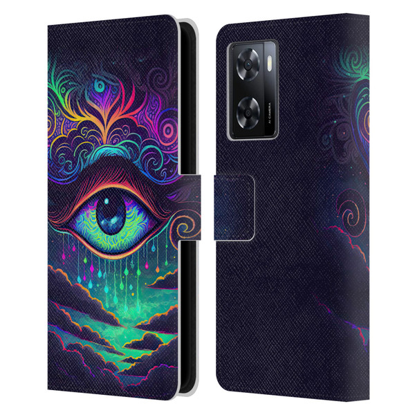 Wumples Cosmic Arts Eye Leather Book Wallet Case Cover For OPPO A57s