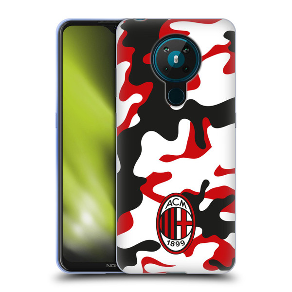 AC Milan Crest Patterns Camouflage Soft Gel Case for Nokia 5.3