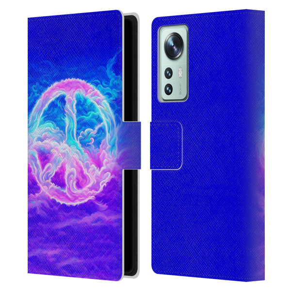 Wumples Cosmic Arts Clouded Peace Symbol Leather Book Wallet Case Cover For Xiaomi 12