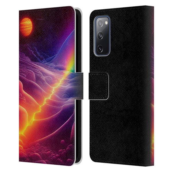 Wumples Cosmic Universe A Chasm On A Distant Moon Leather Book Wallet Case Cover For Samsung Galaxy S20 FE / 5G