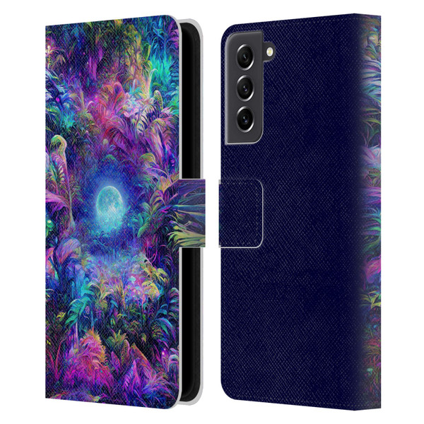 Wumples Cosmic Universe Jungle Moonrise Leather Book Wallet Case Cover For Samsung Galaxy S21 FE 5G
