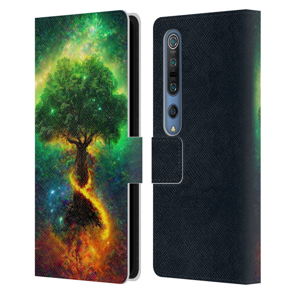 Wumples Cosmic Universe Yggdrasil, Norse Tree Of Life Leather Book Wallet Case Cover For Xiaomi Mi 10 5G / Mi 10 Pro 5G