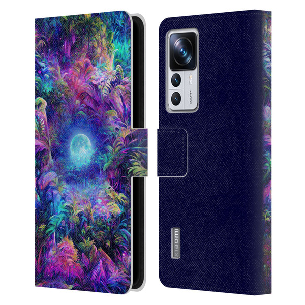 Wumples Cosmic Universe Jungle Moonrise Leather Book Wallet Case Cover For Xiaomi 12T Pro