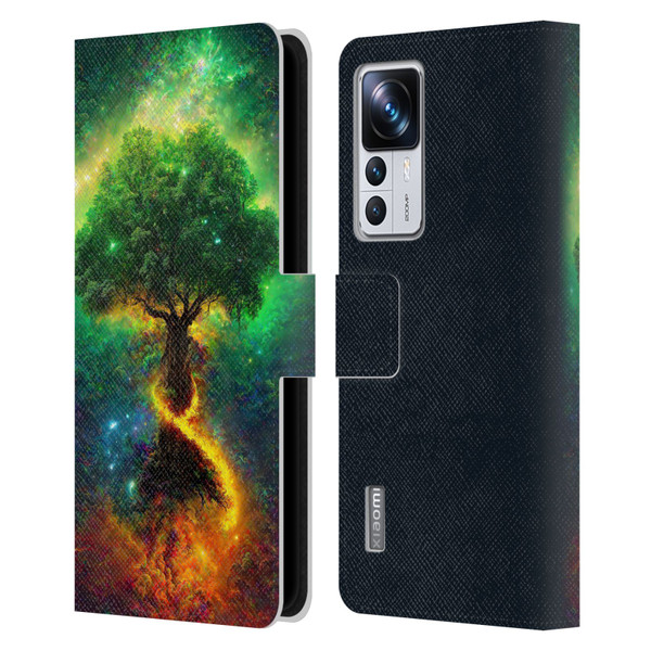 Wumples Cosmic Universe Yggdrasil, Norse Tree Of Life Leather Book Wallet Case Cover For Xiaomi 12T Pro