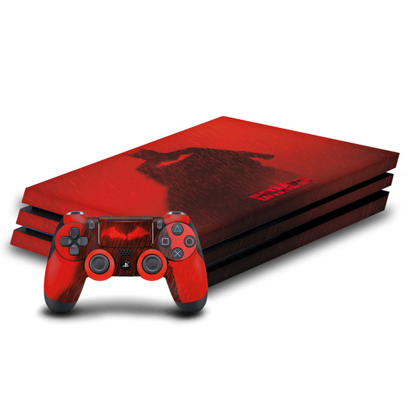 The Batman Neo-Noir and Posters Red Rain Vinyl Sticker Skin Decal Cover for Sony PS4 Pro Bundle
