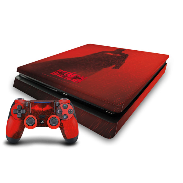 The Batman Neo-Noir and Posters Red Rain Vinyl Sticker Skin Decal Cover for Sony PS4 Slim Console & Controller