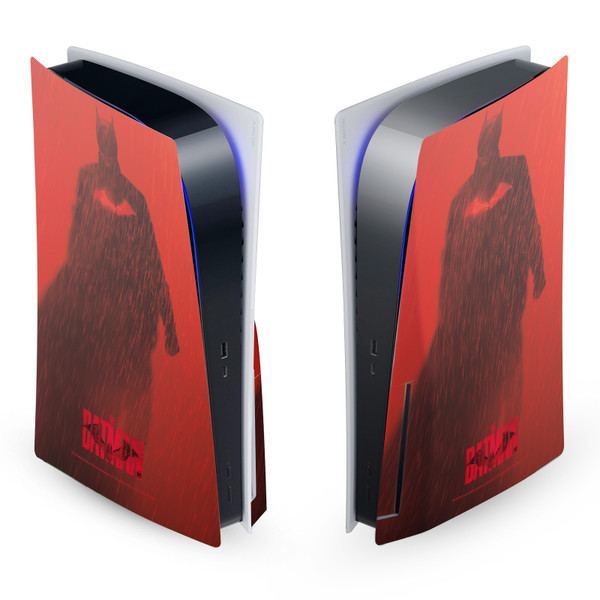 The Batman Neo-Noir and Posters Red Rain Vinyl Sticker Skin Decal Cover for Sony PS5 Disc Edition Console