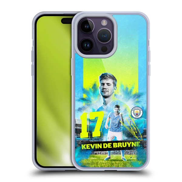 Manchester City Man City FC 2023/24 First Team Kevin De Bruyne Soft Gel Case for Apple iPhone 14 Pro Max