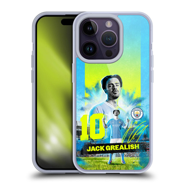 Manchester City Man City FC 2023/24 First Team Jack Grealish Soft Gel Case for Apple iPhone 14 Pro