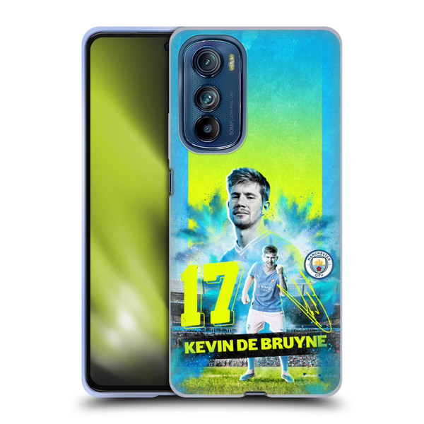 Manchester City Man City FC 2023/24 First Team Kevin De Bruyne Soft Gel Case for Motorola Edge 30