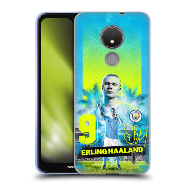 Manchester City Man City FC 2023/24 First Team Erling Haaland Soft Gel Case for Nokia C21