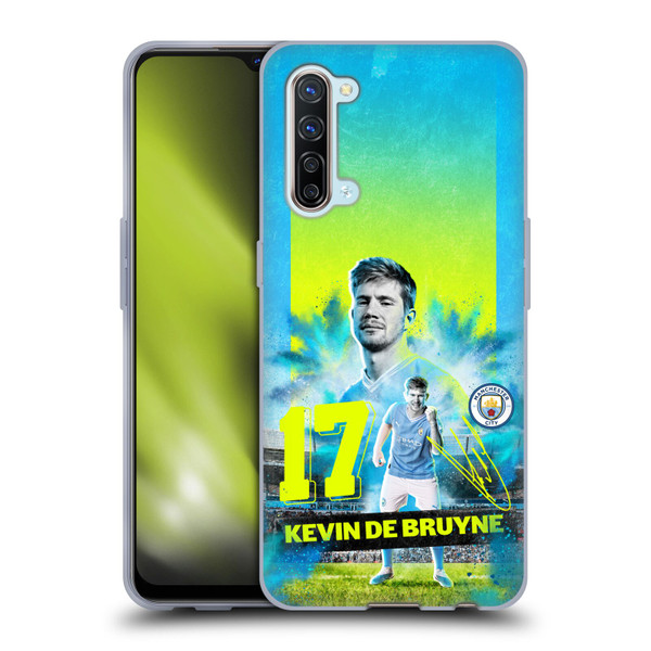 Manchester City Man City FC 2023/24 First Team Kevin De Bruyne Soft Gel Case for OPPO Find X2 Lite 5G