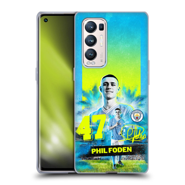 Manchester City Man City FC 2023/24 First Team Phil Foden Soft Gel Case for OPPO Find X3 Neo / Reno5 Pro+ 5G