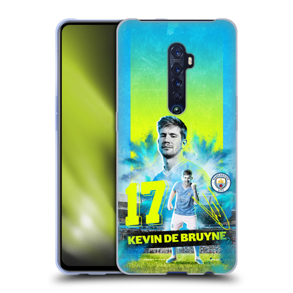 Manchester City Man City FC 2023/24 First Team Kevin De Bruyne Soft Gel Case for OPPO Reno 2