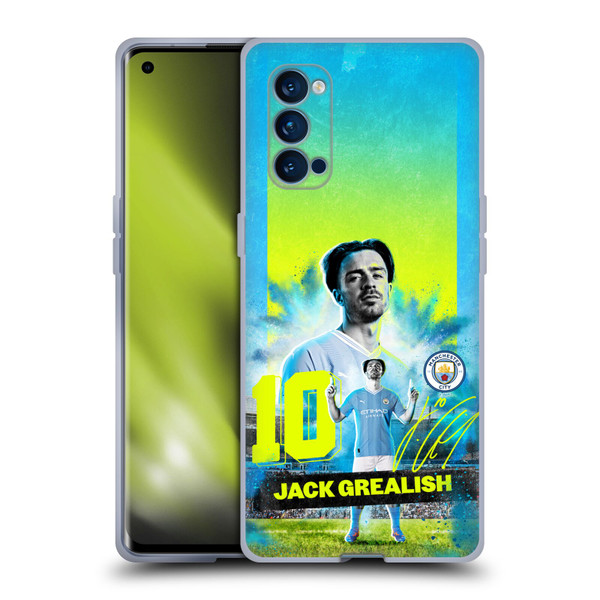 Manchester City Man City FC 2023/24 First Team Jack Grealish Soft Gel Case for OPPO Reno 4 Pro 5G