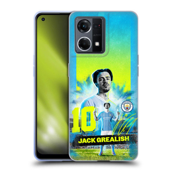 Manchester City Man City FC 2023/24 First Team Jack Grealish Soft Gel Case for OPPO Reno8 4G