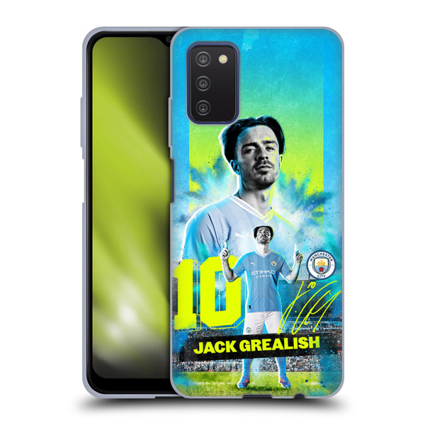 Manchester City Man City FC 2023/24 First Team Jack Grealish Soft Gel Case for Samsung Galaxy A03s (2021)