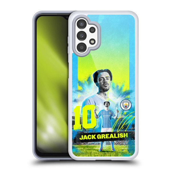 Manchester City Man City FC 2023/24 First Team Jack Grealish Soft Gel Case for Samsung Galaxy A13 (2022)