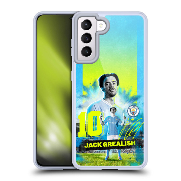 Manchester City Man City FC 2023/24 First Team Jack Grealish Soft Gel Case for Samsung Galaxy S21 5G