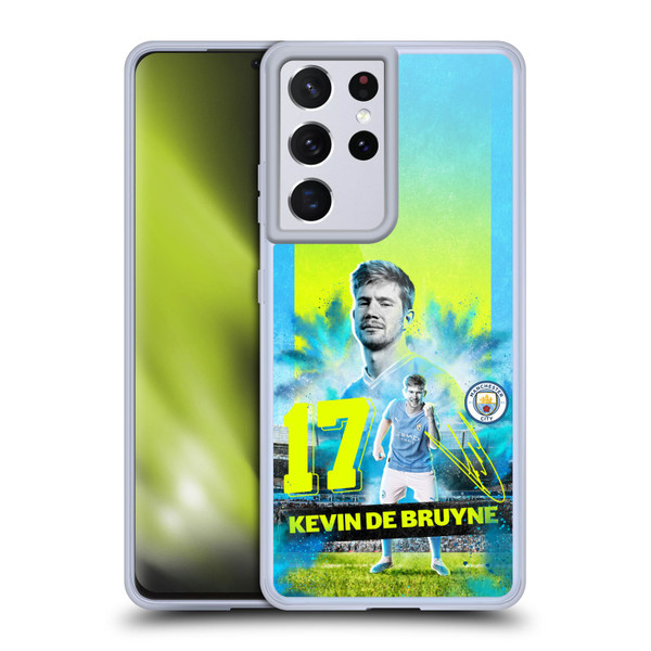 Manchester City Man City FC 2023/24 First Team Kevin De Bruyne Soft Gel Case for Samsung Galaxy S21 Ultra 5G