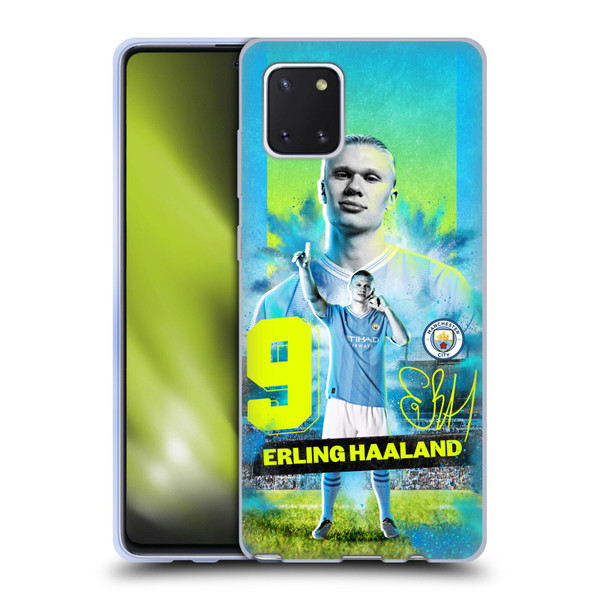 Manchester City Man City FC 2023/24 First Team Erling Haaland Soft Gel Case for Samsung Galaxy Note10 Lite