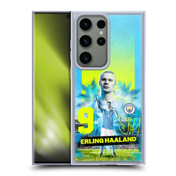 Manchester City Man City FC 2023/24 First Team Erling Haaland Soft Gel Case for Samsung Galaxy S23 Ultra 5G