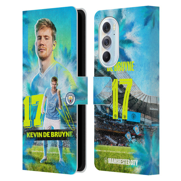 Manchester City Man City FC 2023/24 First Team Kevin De Bruyne Leather Book Wallet Case Cover For Motorola Edge X30
