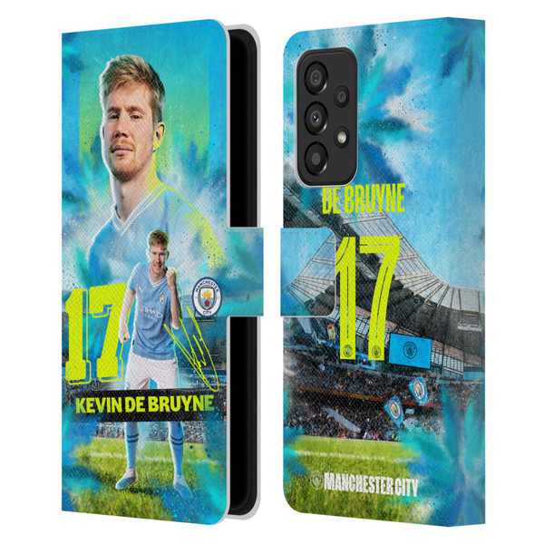 Manchester City Man City FC 2023/24 First Team Kevin De Bruyne Leather Book Wallet Case Cover For Samsung Galaxy A33 5G (2022)