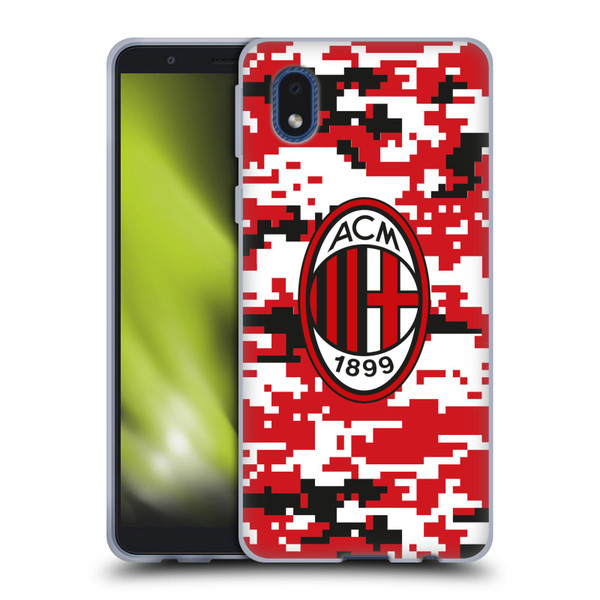 AC Milan Crest Patterns Digital Camouflage Soft Gel Case for Samsung Galaxy A01 Core (2020)