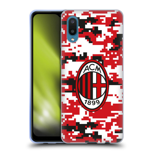AC Milan Crest Patterns Digital Camouflage Soft Gel Case for Samsung Galaxy A02/M02 (2021)