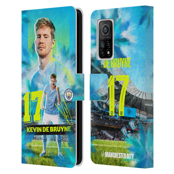 Manchester City Man City FC 2023/24 First Team Kevin De Bruyne Leather Book Wallet Case Cover For Xiaomi Mi 10T 5G