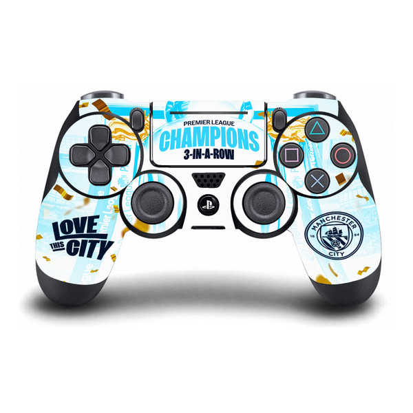 Manchester City Man City FC 2023 Champions Team Poster Vinyl Sticker Skin Decal Cover for Sony DualShock 4 Controller
