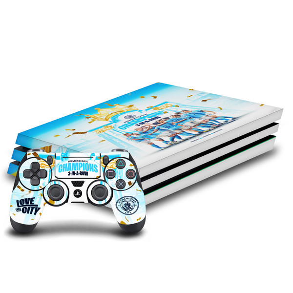 Manchester City Man City FC 2023 Champions Team Poster Vinyl Sticker Skin Decal Cover for Sony PS4 Pro Bundle