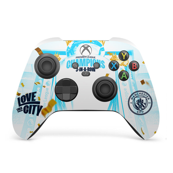 Manchester City Man City FC 2023 Champions Team Poster Vinyl Sticker Skin Decal Cover for Microsoft Xbox Series X / Series S Controller