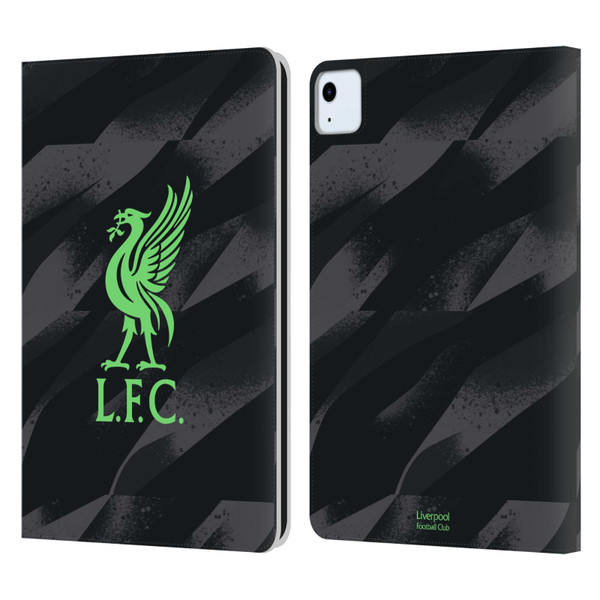 Liverpool Football Club 2023/24 Home Goalkeeper Kit Leather Book Wallet Case Cover For Apple iPad Air 11 2020/2022/2024