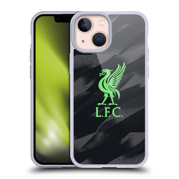 Liverpool Football Club 2023/24 Home Goalkeeper Kit Soft Gel Case for Apple iPhone 13 Mini