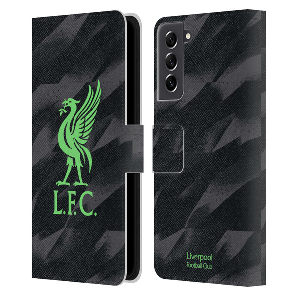 Liverpool Football Club 2023/24 Home Goalkeeper Kit Leather Book Wallet Case Cover For Samsung Galaxy S21 FE 5G