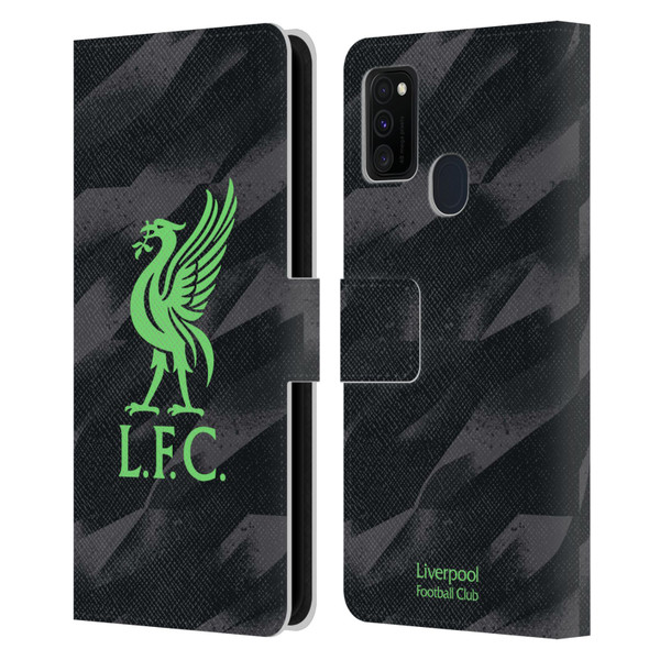 Liverpool Football Club 2023/24 Home Goalkeeper Kit Leather Book Wallet Case Cover For Samsung Galaxy M30s (2019)/M21 (2020)
