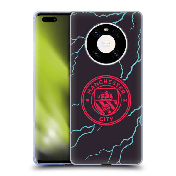 Manchester City Man City FC 2023/24 Badge Kit Third Soft Gel Case for Huawei Mate 40 Pro 5G