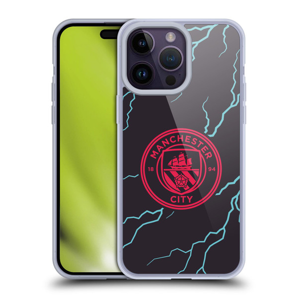 Manchester City Man City FC 2023/24 Badge Kit Third Soft Gel Case for Apple iPhone 14 Pro Max