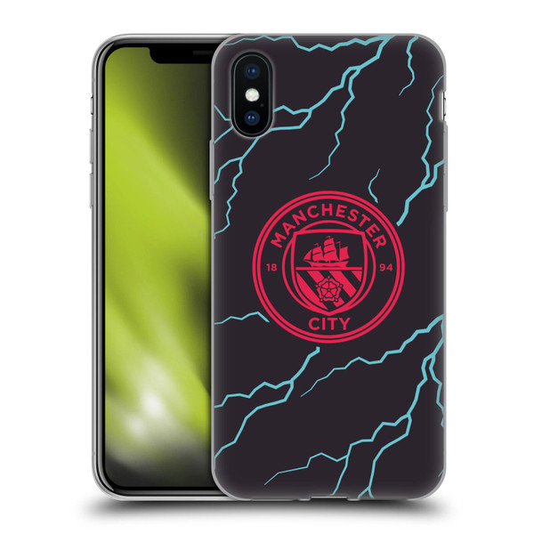 Manchester City Man City FC 2023/24 Badge Kit Third Soft Gel Case for Apple iPhone X / iPhone XS