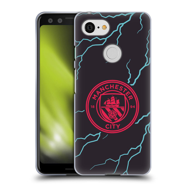 Manchester City Man City FC 2023/24 Badge Kit Third Soft Gel Case for Google Pixel 3