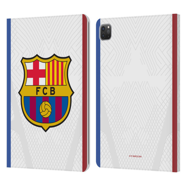 FC Barcelona 2023/24 Crest Kit Away Leather Book Wallet Case Cover For Apple iPad Pro 11 2020 / 2021 / 2022