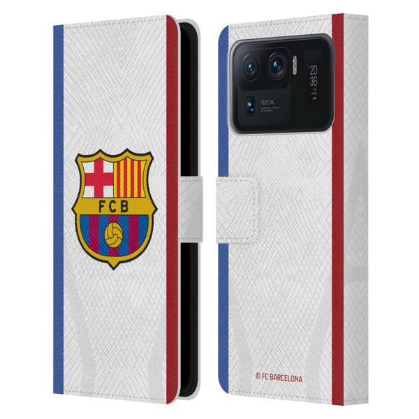 FC Barcelona 2023/24 Crest Kit Away Leather Book Wallet Case Cover For Xiaomi Mi 11 Ultra
