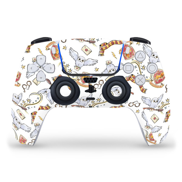 Harry Potter Graphics Hedwig Owl Pattern Vinyl Sticker Skin Decal Cover for Sony PS5 Sony DualSense Controller