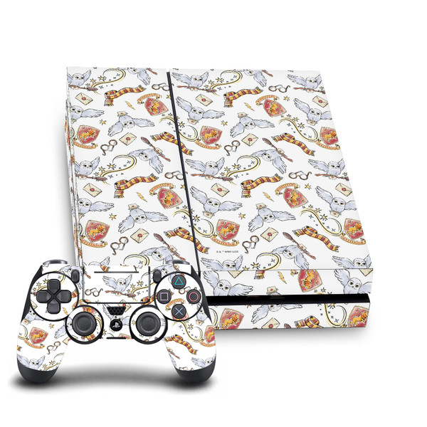 Harry Potter Graphics Hedwig Owl Pattern Vinyl Sticker Skin Decal Cover for Sony PS4 Console & Controller