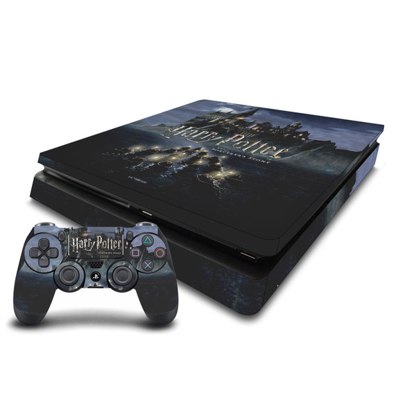 Harry Potter Graphics Castle Vinyl Sticker Skin Decal Cover for Sony PS4 Slim Console & Controller