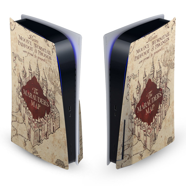 Harry Potter Graphics The Marauder's Map Vinyl Sticker Skin Decal Cover for Sony PS5 Disc Edition Console